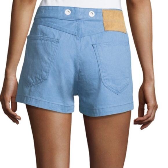 Rag & Bone Womens Shorts Sz 23 Slim Fit High Rise Powder Blue Cotton - Picture 2 of 10